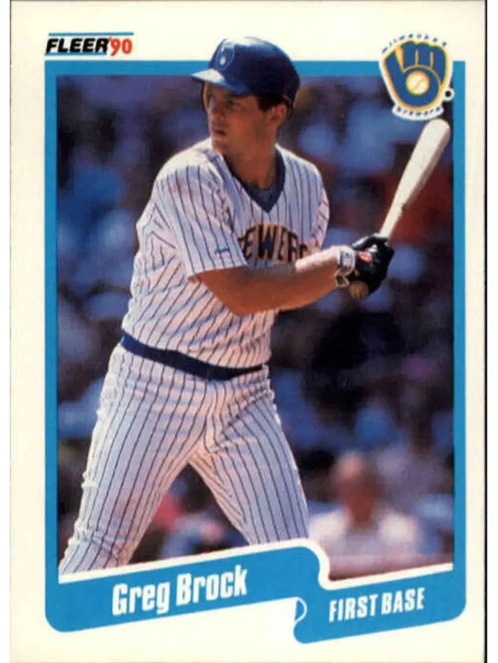 1990 Greg Brock Fleer Baseball Card #318